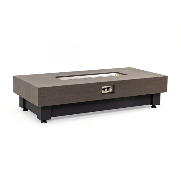 English Elm 60-Inch Rectangular Gas Fire Pit Table Propane Powered Patio Heater with Rain Cover W3131P333699