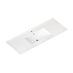 English Elm 48 Inch Bathroom Vanity with Integrated Drop-In Sink Stain Resistant Easy Clean W3133P465628