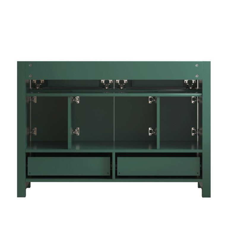 English Elm 48 Inch Sage Green Bathroom Vanity with Soft Close Doors and Drawers MDF Storage W3133P501508