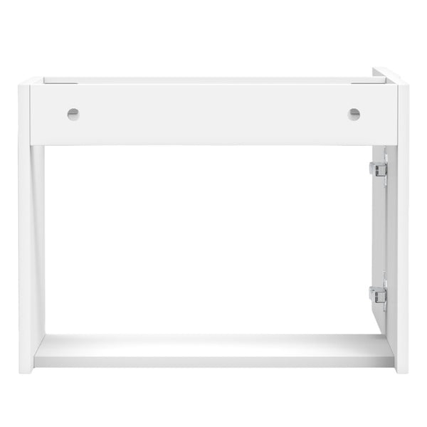 English Elm Wall Mount Floating Bathroom Vanity with Ceramic Sink Solid Wood Soft Close Cabinet W3133S00045