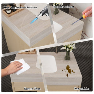 English Elm 29.9 Inch Wall Mounted Bathroom Vanity Sintered Stone Top Soft Close Drawers Modern Stone Gray, Wood W3136S00090