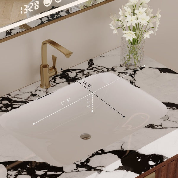 English Elm 30 Inch Floating Bathroom Vanity with Sintered Stone Basin and Soft Close Drawers Walnut, White - B W3136S00132