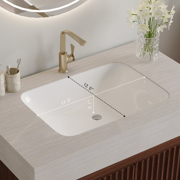 English Elm 30 Inch Freestanding Bathroom Vanity with Sintered Stone Top and Integrated Ceramic Sink Brown / Stone Gray W3136S00140