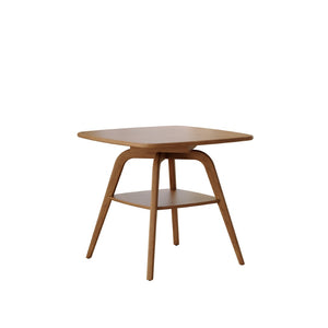 English Elm Modern Square Wood Dining Table with Lower Shelf Warm Grain Finish Seats Four Antique Natural W3137P270470