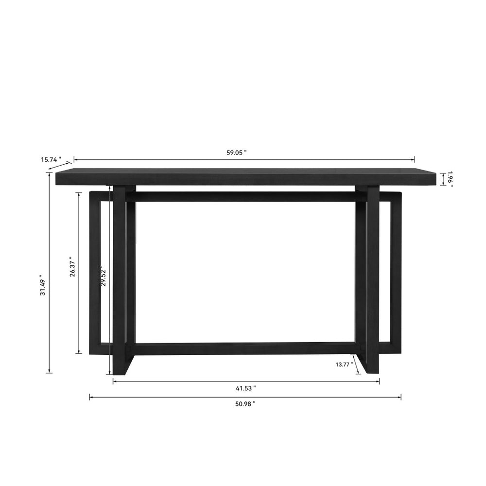 English Elm 59" Slim Mdf Console Table Scratch Resistant Surface for Entryway Hallway or Foyer W3137P294536
