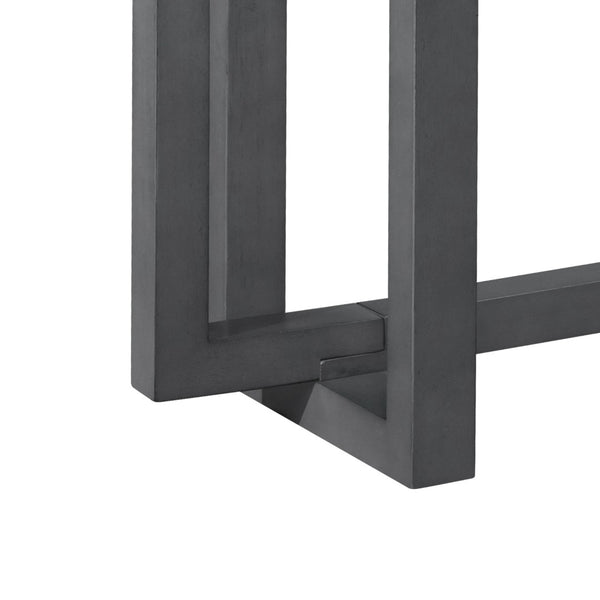 English Elm 59" Slim Mdf Console Table Scratch Resistant Surface for Entryway Hallway or Foyer Gray/Walnut W3137P294537