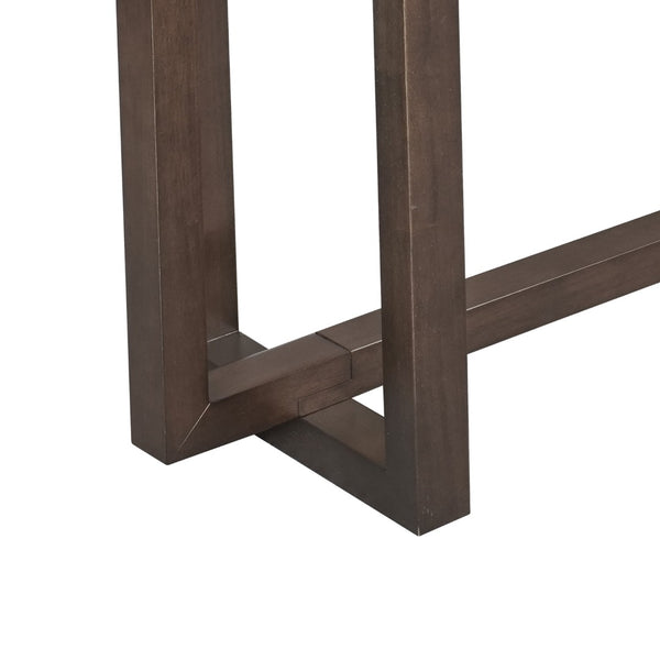 English Elm 59" Slim Mdf Console Table Scratch Resistant Surface for Entryway Hallway or Foyer Espresso W3137P295257