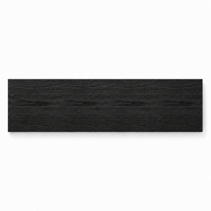 English Elm Modern Sculptural Console Table with Wood Veneer Rubberwood Columns for Entryway Decor Black W3137P412035