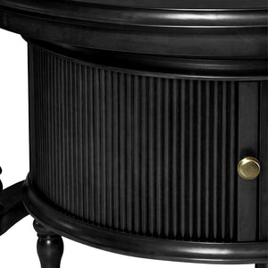 English Elm Modern Nesting Tables Tempered Glass Top Rubberwood Frame Living Room Set Black W3137S00003