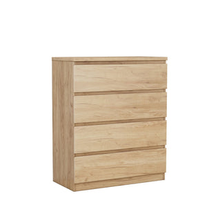 English Elm 4 Drawer Modern Chest Engineered Wood Handle Free Minimalist Storage for Bedroom Closet Natural W3151P407891