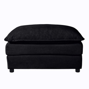 English Elm Luxury Chenille Upholstered Ottoman Soft Woven Footrest for Living Room or Bedroom W3163P269211
