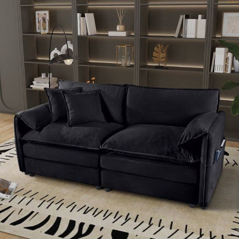 English Elm W3163s00085)oversized Chenille Cloud Loveseat Deep Sink Modular Sofa for Living Room W3163S00006