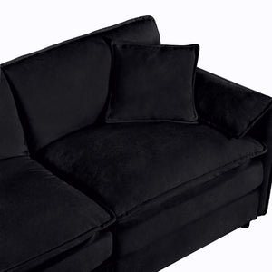 English Elm W3163s00085)oversized Chenille Cloud Loveseat Deep Sink Modular Sofa for Living Room W3163S00006