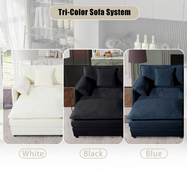 English Elm W3163s00085)oversized Chenille Cloud Loveseat Deep Sink Modular Sofa for Living Room W3163S00006