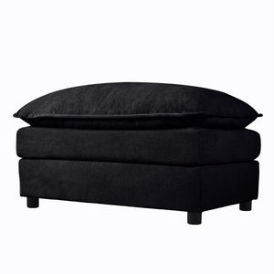 English Elm Deep Seat Chenille Modular Sectional with Ottoman Plush Cloud Sofa for Living Room W3163S00012