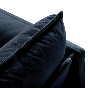 English Elm Oversized Modular Cloud Sectional Sofa in Plush Chenille for Living Room Lounging Blue W3163S00081