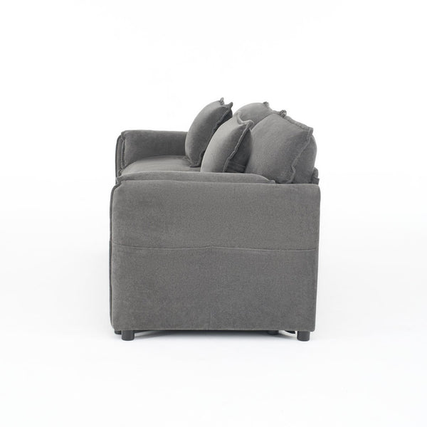 English Elm Oversized Chenille Loveseat with Deep Seat Modular Cloud Sofa for Modern Living Spaces W3163S00089