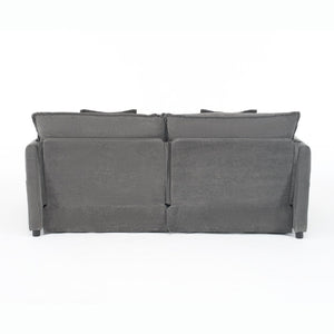 English Elm Oversized Chenille Loveseat with Deep Seat Modular Cloud Sofa for Modern Living Spaces W3163S00089