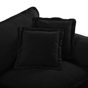 English Elm Modular Cloud Sofa Chenille Sectional with Storage Cup Holders and Usb Charging W3163S00131