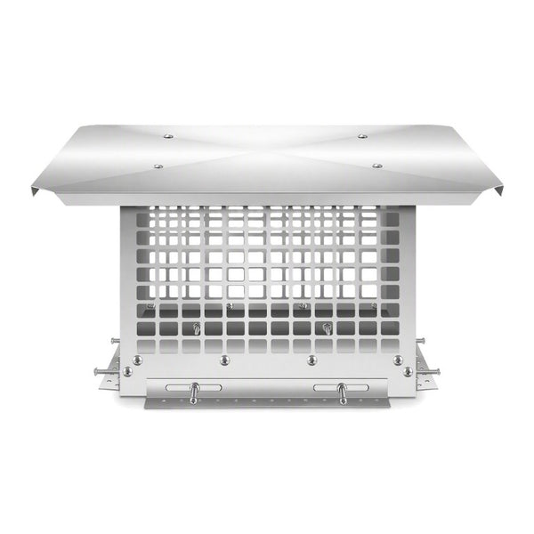 English Elm Middle Stainless Steel Chimney Cap Adjustable Base Mesh Guard Rain Snow Protection W3167P389794