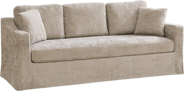 English Elm 83.86" Wide Chenille Three Seater Sofa Deep Cushioned Seat for Living Room Comfort Wheat W3189S00036