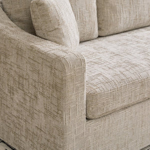English Elm 83.86" Wide Chenille Three Seater Sofa Deep Cushioned Seat for Living Room Comfort Wheat W3189S00036