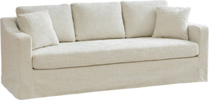 English Elm 83.86" Wide Chenille Three Seater Sofa Deep Cushioned Seat for Living Room Comfort W3189S00037
