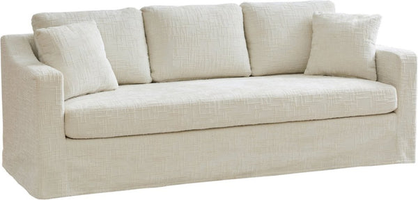 English Elm 83.86" Wide Chenille Three Seater Sofa Deep Cushioned Seat for Living Room Comfort W3189S00037