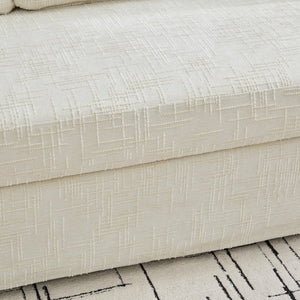 English Elm 83.86" Wide Chenille Three Seater Sofa Deep Cushioned Seat for Living Room Comfort W3189S00037