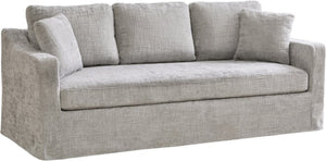 English Elm 83.86" Wide Chenille Three Seater Sofa Deep Cushioned Seat for Living Room Comfort Gray W3189S00038