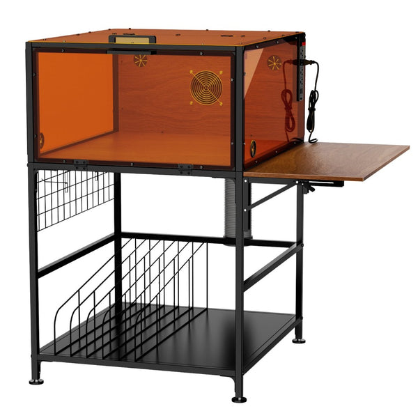 English Elm Laser Engraver Enclosure Cabinet with 6000 Rpm Fan Eye Safe Ventilated Workstation W3190P476143