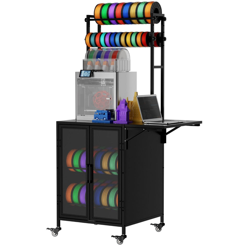 English Elm 3d Printer Stand Heavy Duty Rolling Cart Filament Storage Cabinet Workshop Studio W3190P489409