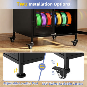 English Elm 3d Printer Stand Heavy Duty Rolling Cart Filament Storage Cabinet Workshop Studio W3190P489409