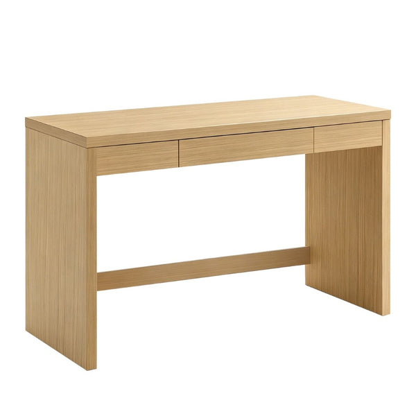 English Elm 47 Inch Farmhouse Writing Desk with Drawer Reinforced Build for Home Office Bedroom W3204P489040