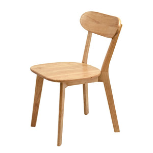 English Elm 100% Solid Wood Dining Chair Mid Century Curved Back Natural Grain Sturdy Build W3204P498561