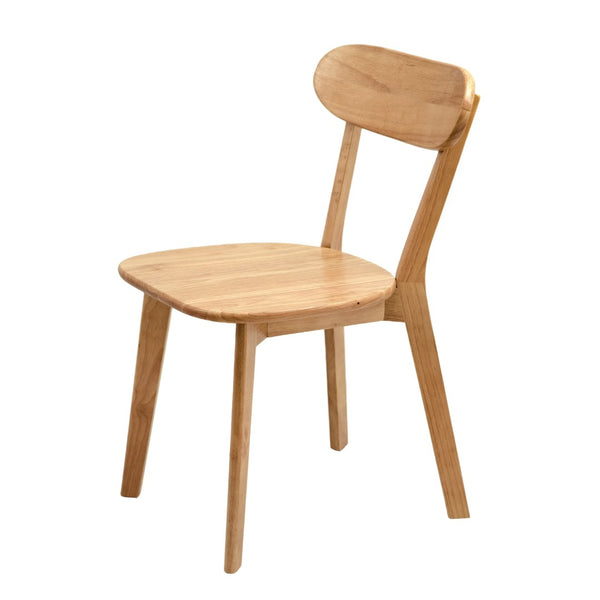 English Elm 100% Solid Wood Dining Chair Mid Century Curved Back Natural Grain Sturdy Build W3204P498561