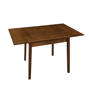 English Elm 31- 31-47 Drop Leaf Dining Table Birch Veneer Walnut Farmhouse Style Seats Four W3204P521976