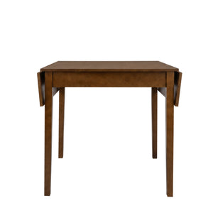 English Elm 31- 31-47 Drop Leaf Dining Table Birch Veneer Walnut Farmhouse Style Seats Four W3204P521976
