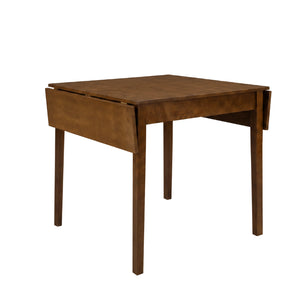 English Elm 31- 31-47 Drop Leaf Dining Table Birch Veneer Walnut Farmhouse Style Seats Four W3204P521976