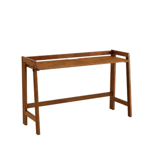 English Elm Solid Wood Folding Desk 49 Inch Mid Century Walnut Writing Table for Small Spaces W3204P523015