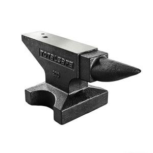 English Elm Cast Steel Blacksmith Anvil 200 Lb Forged Round Horn Wide Platform Workshop Tool W3213P455032