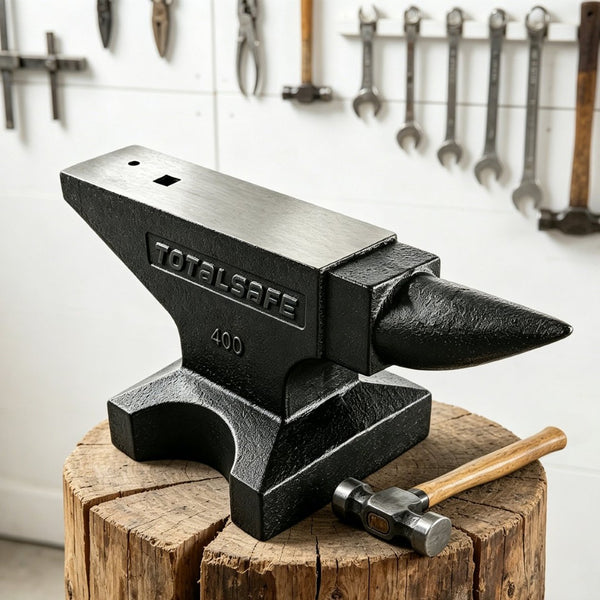 English Elm 400 Lb Solid Carbon Steel Single Horn Anvil 55 Hrc Hardened for Pro Blacksmithing W3213P455056