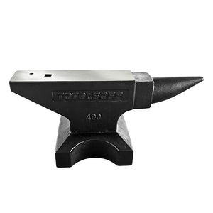 English Elm 400 Lb Solid Carbon Steel Single Horn Anvil 55 Hrc Hardened for Pro Blacksmithing W3213P455056