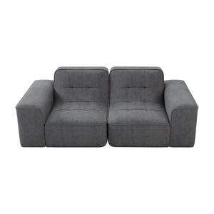 English Elm 83.6" Modular Chenille Sofa Tufted Three Seat Contemporary Design for Living Room Grey W3219P365506