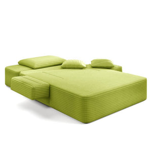 English Elm Oversized Corduroy Convertible Chaise Lounge Sleeper with Storage for Apartments W3219P496263