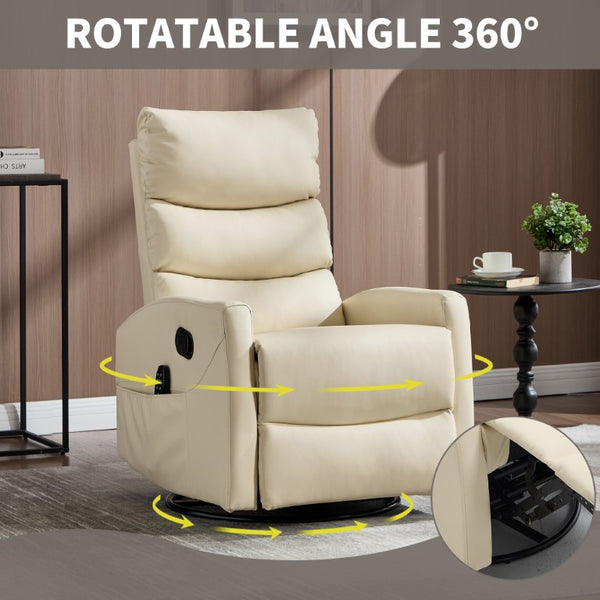 English Elm Up to 350 Lb Chenille Power Lift Recliner with Massage Heat and Charging Ports Beige - A W3224P556658
