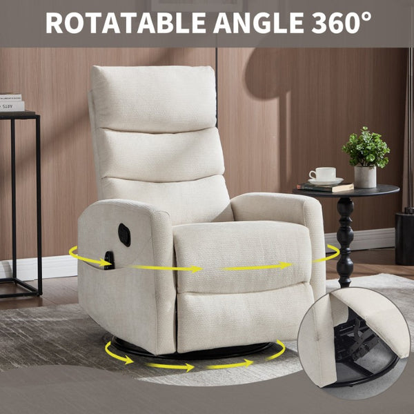 English Elm Up to 350 Lb Chenille Power Lift Recliner with Massage Heat and Charging Ports Beige - B W3224P556674