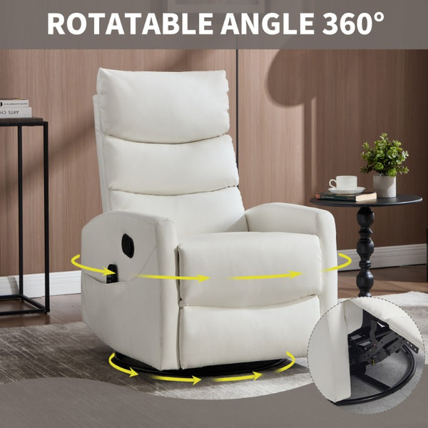 English Elm Up to 350 Lb Chenille Power Lift Recliner with Massage Heat and Charging Ports White W3224P587317