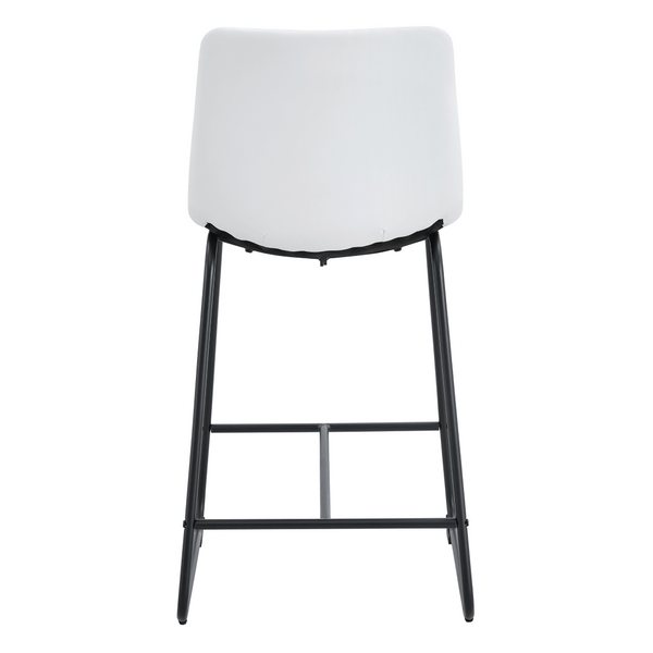 English Elm Set of 2 Pu Leather Barstools with Iron Legs for Kitchen Island or Home Bar W3226P279065