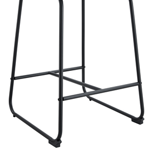 English Elm Set of 2 Pu Leather Barstools with Iron Legs for Kitchen Island or Home Bar W3226P279065